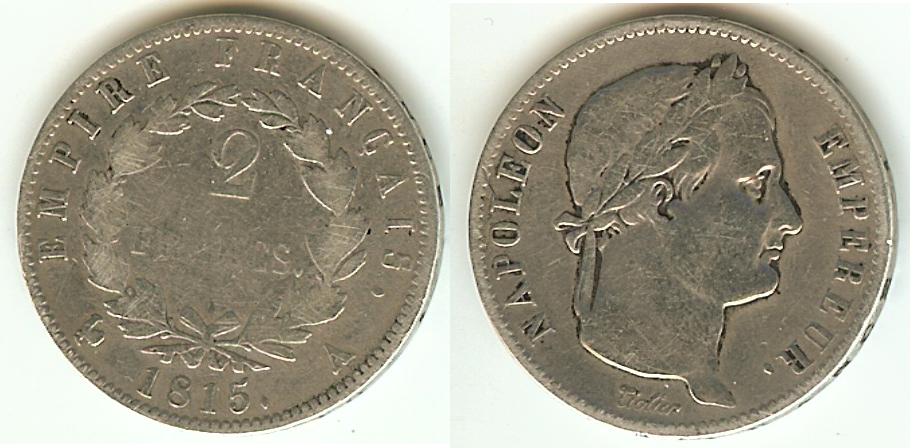 2 Francs Cent Jours 1815A TB+